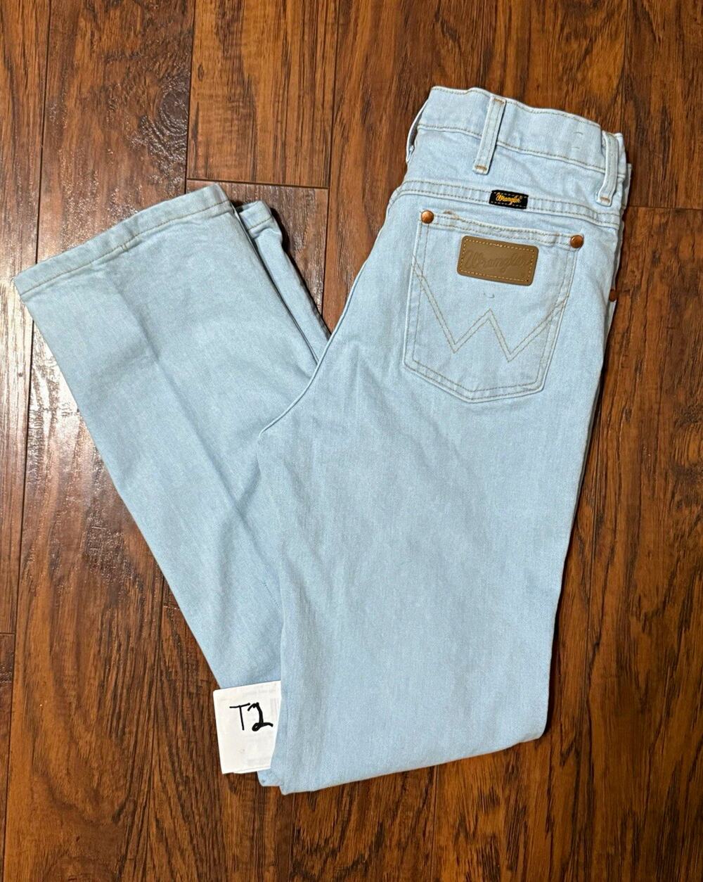 Wrangler 936AFGH Cowboy Cut Slim Fit Flex Jeans 30x32 Bleach Light Wash Western